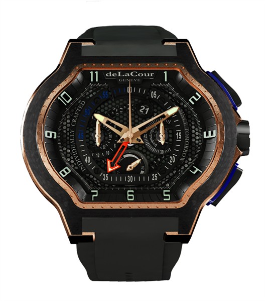 Replica DeLaCour City Ego Chrono 45 Ti Grey PVD/Rose Gold WACP0009-1355 Replica Watch